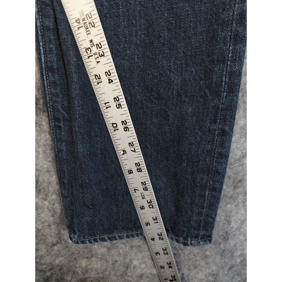 J Crew Jeans Mens 34x32 Blue 484 Slim Dark Wash Straight Leg Denim Preppy - Picture 4 of 8